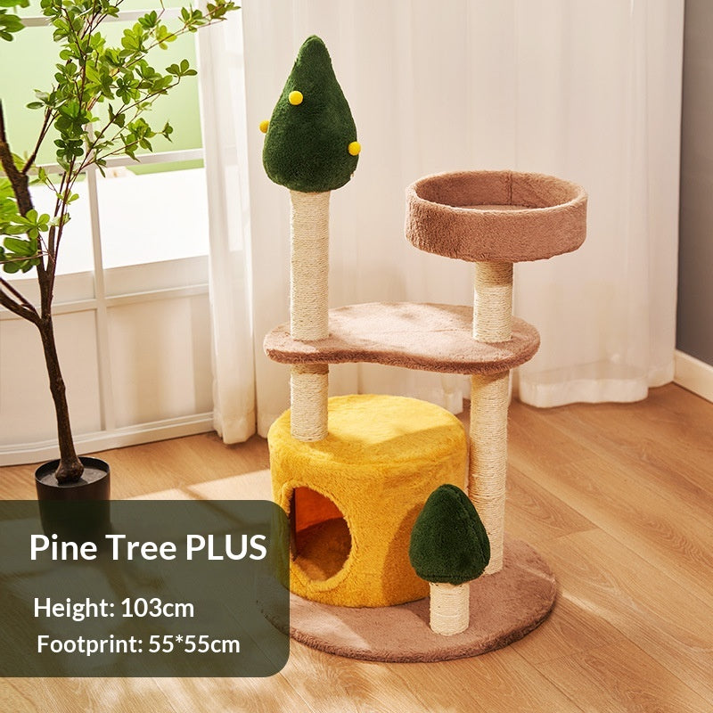 Arbre de chat tout-en-un et lit de chat
