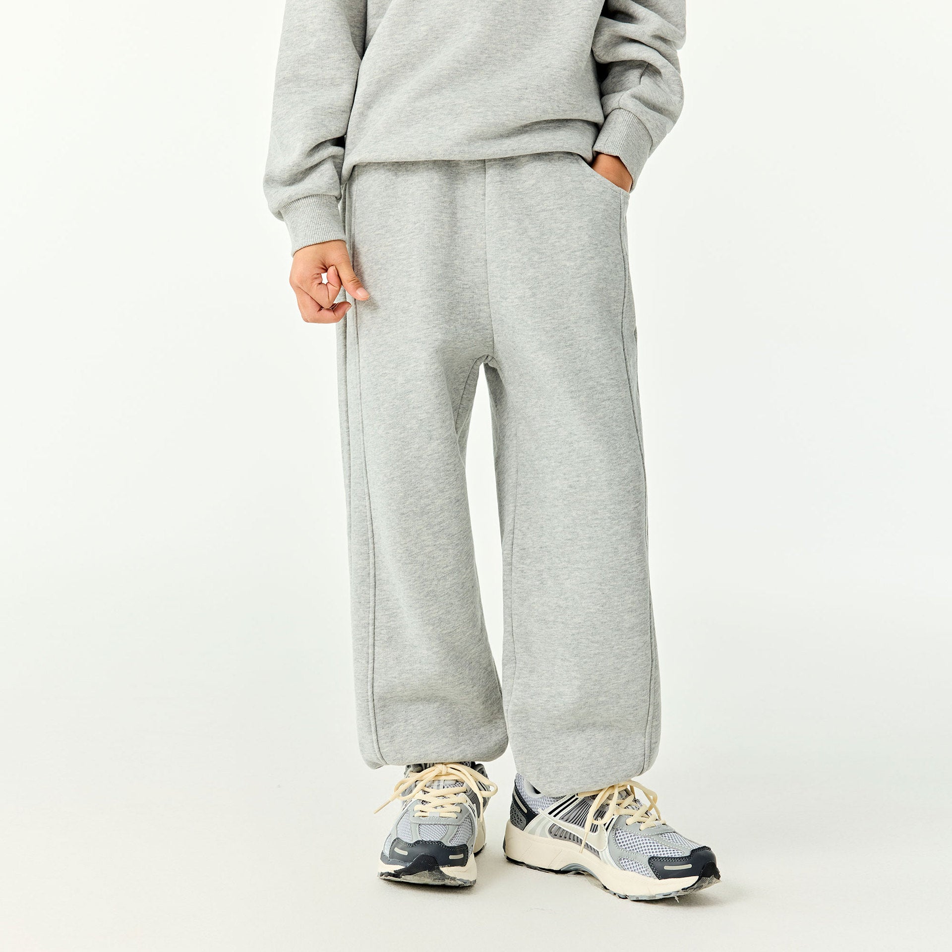 Sweat-pantalons rembourrés de couleur solide pour enfants
