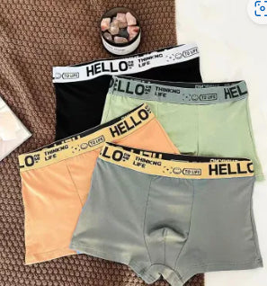 Sous-vêtements homme quatre saisons J Simple Solid Color Mid-waist Skin-friendly Respirant