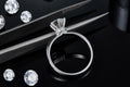 S925 Argent Sterling 1ct Moissanite bague de fiançailles