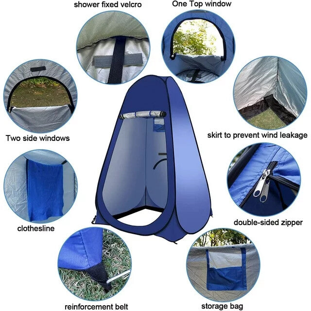 Vie privée Tente douche extérieure portable Tente Camp Toilette Rain Shelter