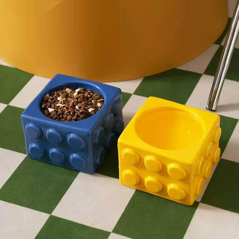 Block Pet Ceramic Water Bowl