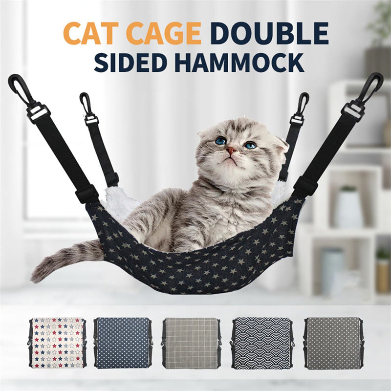 Lamb Fleece Cat Suspension Lits Animaux de compagnie Cage Hammock Bed Pour Kitten Suspension Intérieur Durable