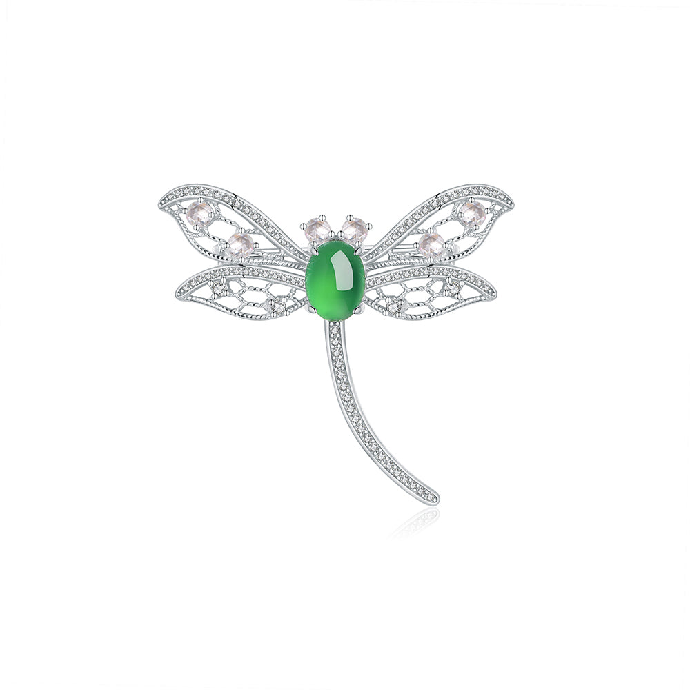 S925 Broche de libellule en argent sterling
