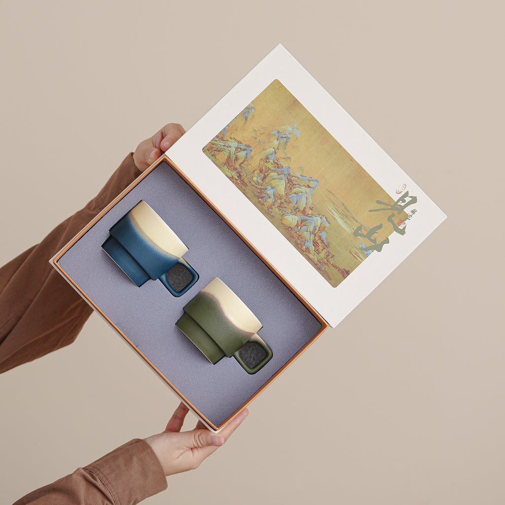 Set de boîte-cadeau de tasse à café en céramique