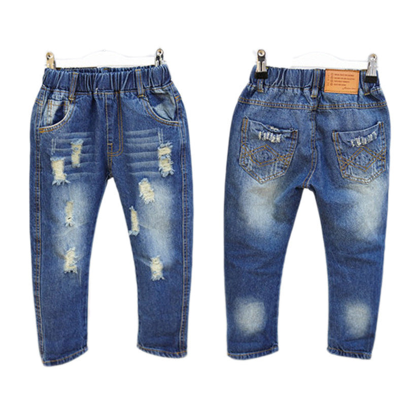 Enfants Casual des enfants Loose Hole Jeans