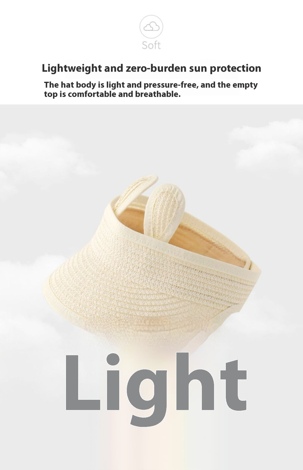 Chapeau de paille de visière résistant au soleil pour enfant