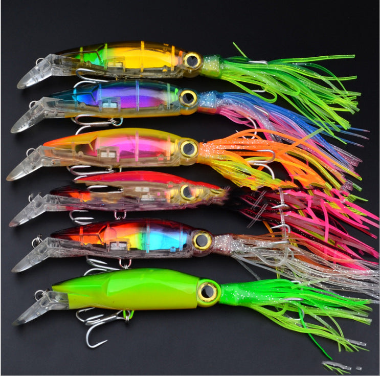 Takkle de pêche Lure calmar en plastique avec l'ail