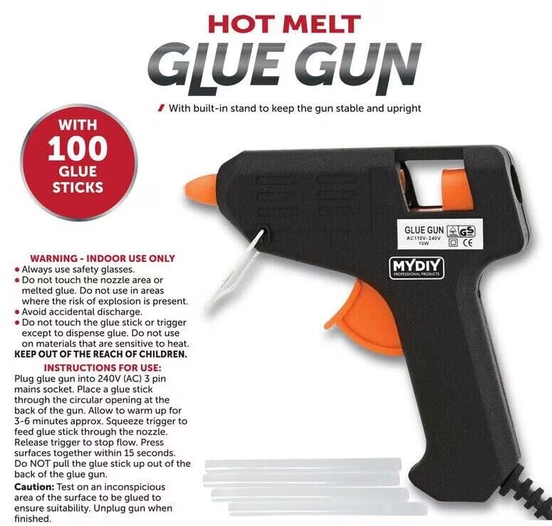 Melt Gun de colle électrique Trigger adhésif Hobby Craft bricolage bâtons de colle gratuit