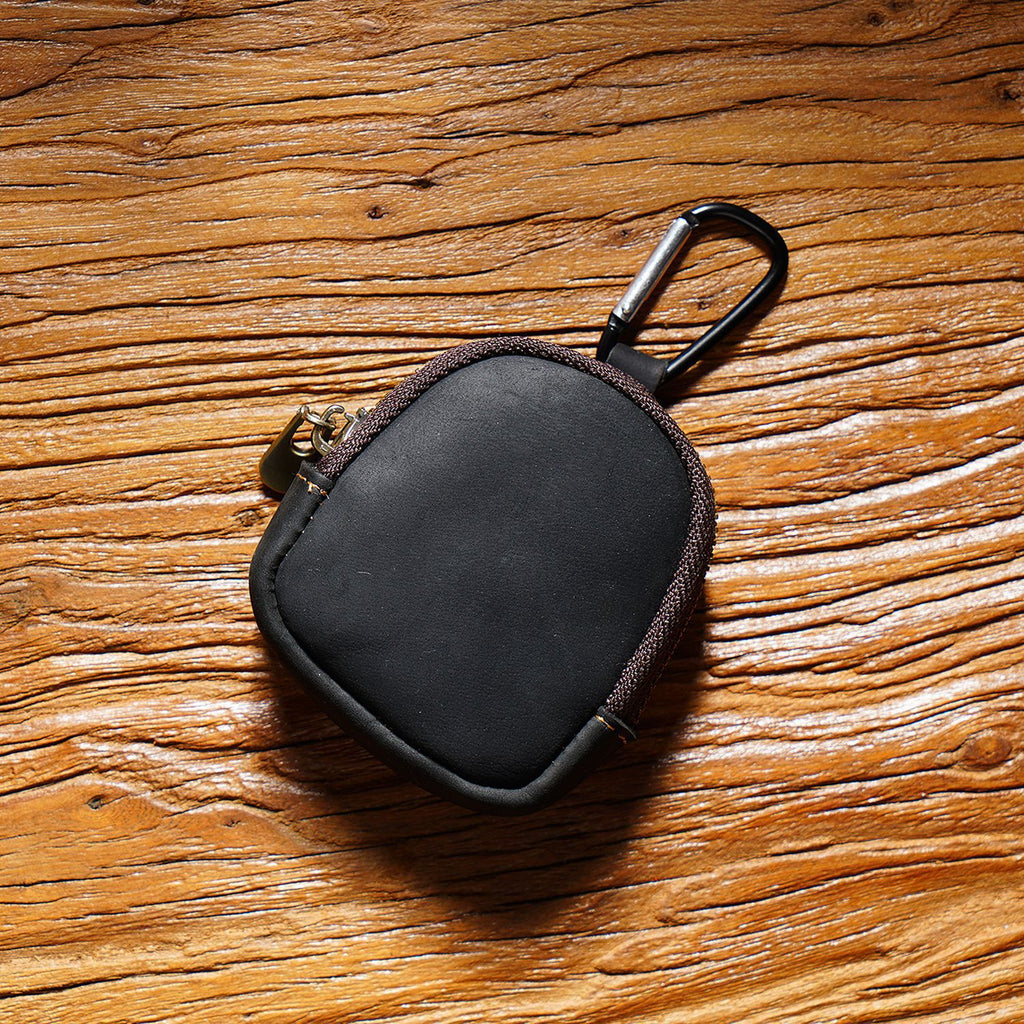 Cowhide Petit portefeuille Zipper Shell