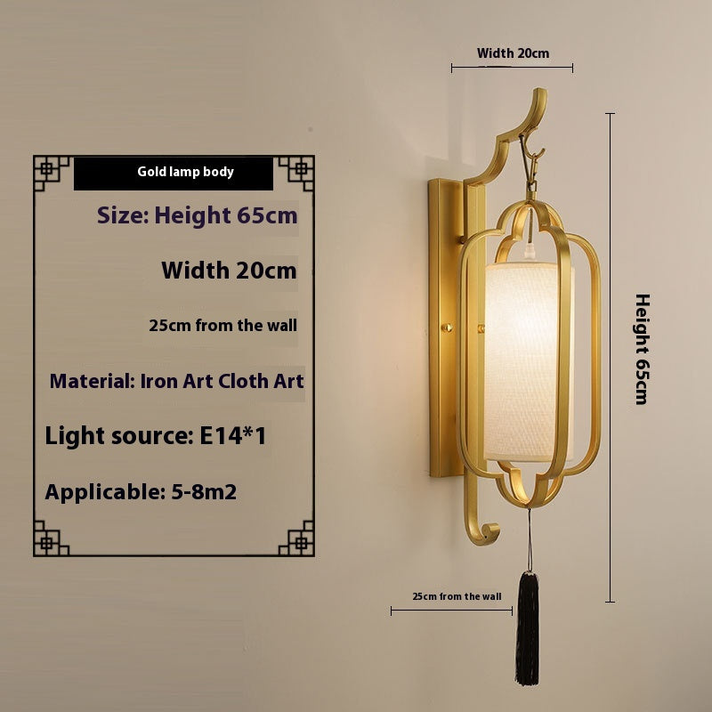 Style chinois salon simple lampe côté lit