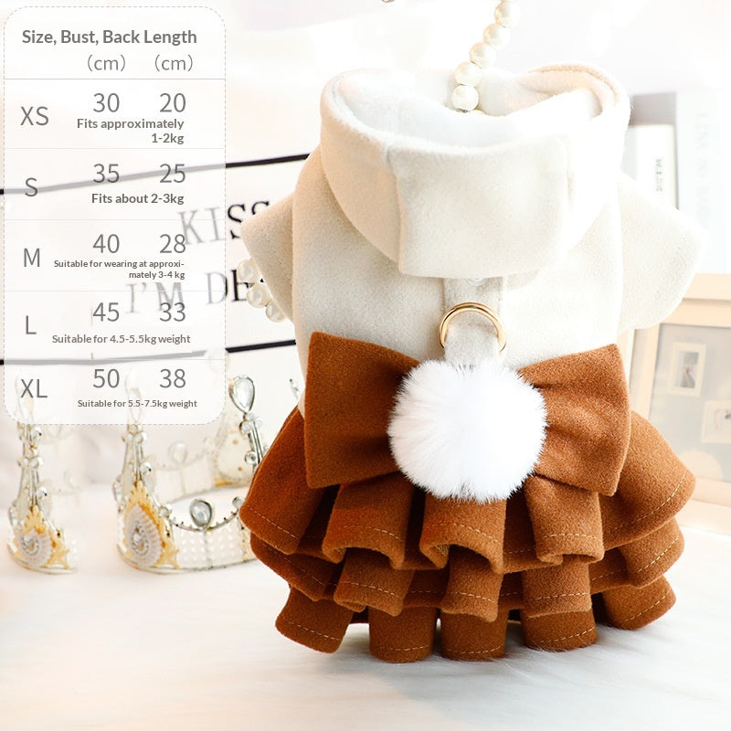 Vêtements de chien Automne et hiver Style épais Cat Princesse