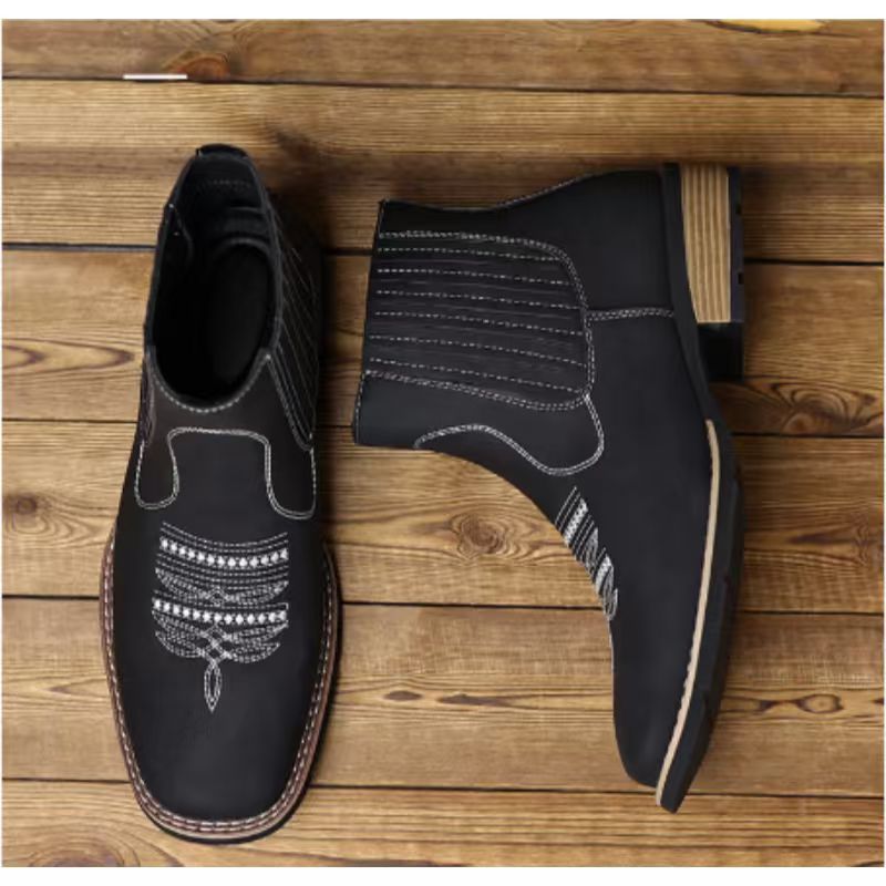 Brodé cheville hommes hauts Martin Bottes