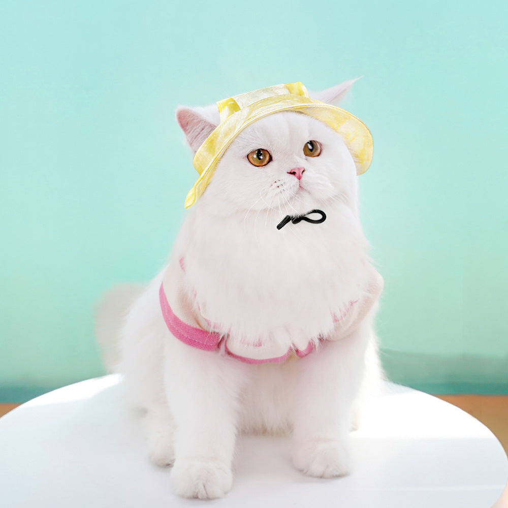 Chapeau de protection contre le soleil de chat de chien anti-découpe réglable