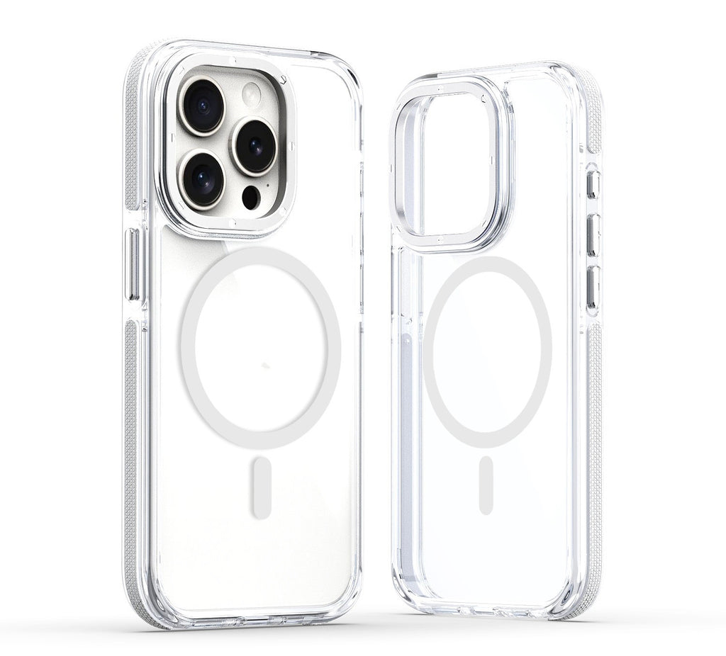 X Boîtier de téléphone magnétique transparent Edge bicolore