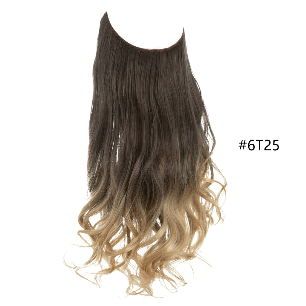 Ligne de pêche pour femmes Grande vague Multicolore Gradient Hair Extensions