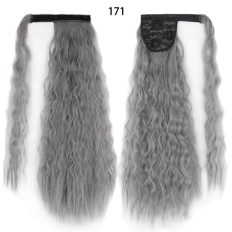 Ponytail Perruque Eau Wave Velcro Bande chimique fibre haute température soie