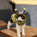 T-shirt d'été à rayures pour chat et chapeau de soleil de raisin 2 pièces