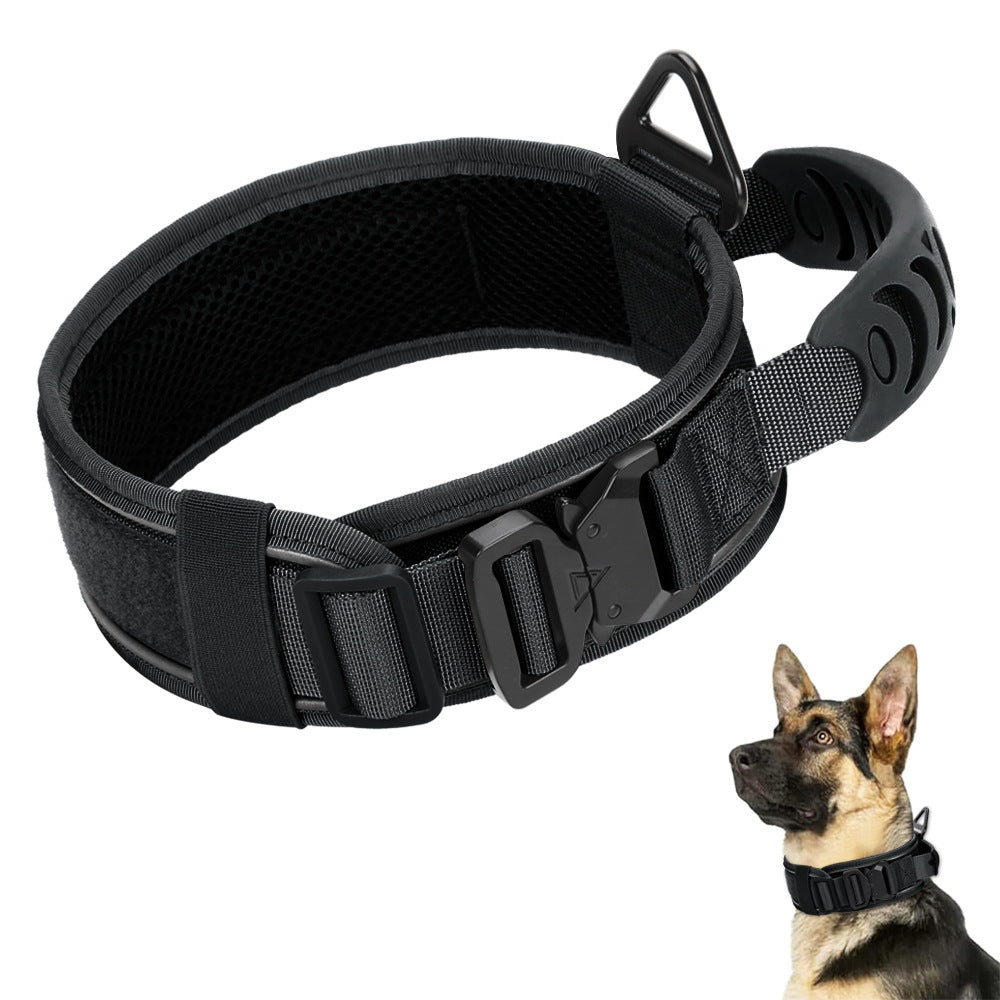 C4 Collier de chien réfléchissant Collier de chien en métal tactique
