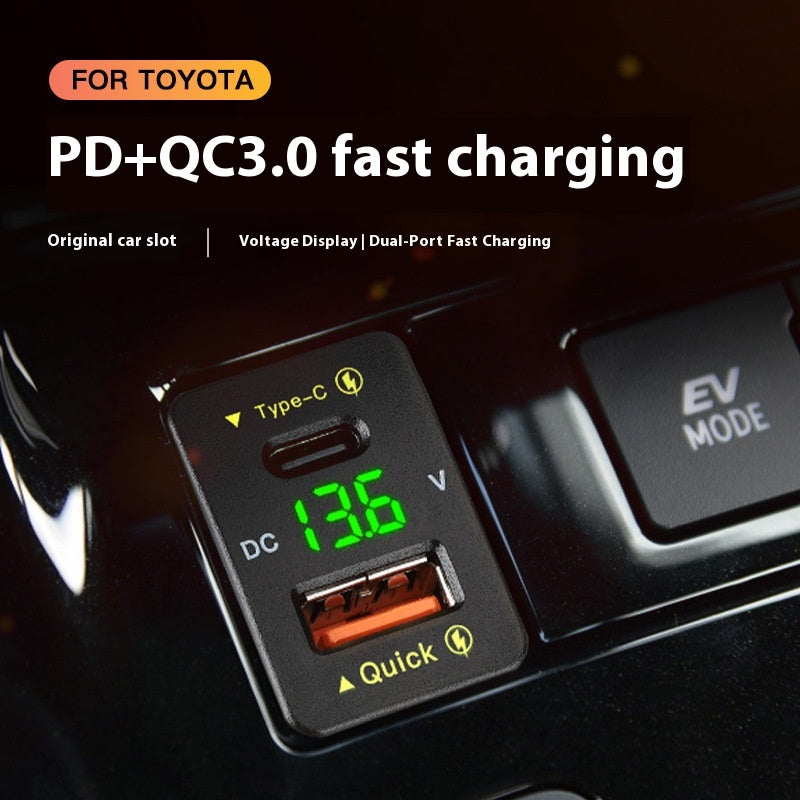 48W QC30 Fast Charge Car Modification Mobile Phone Charger