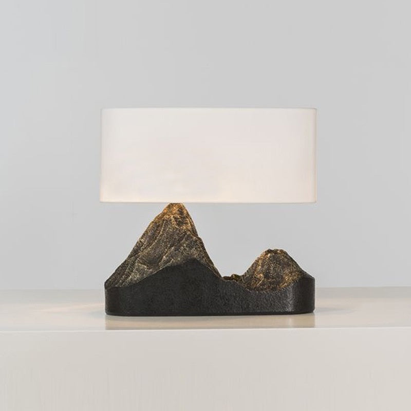 Lampe de bureau moderne en résine Lampe de table de chambre Rockery