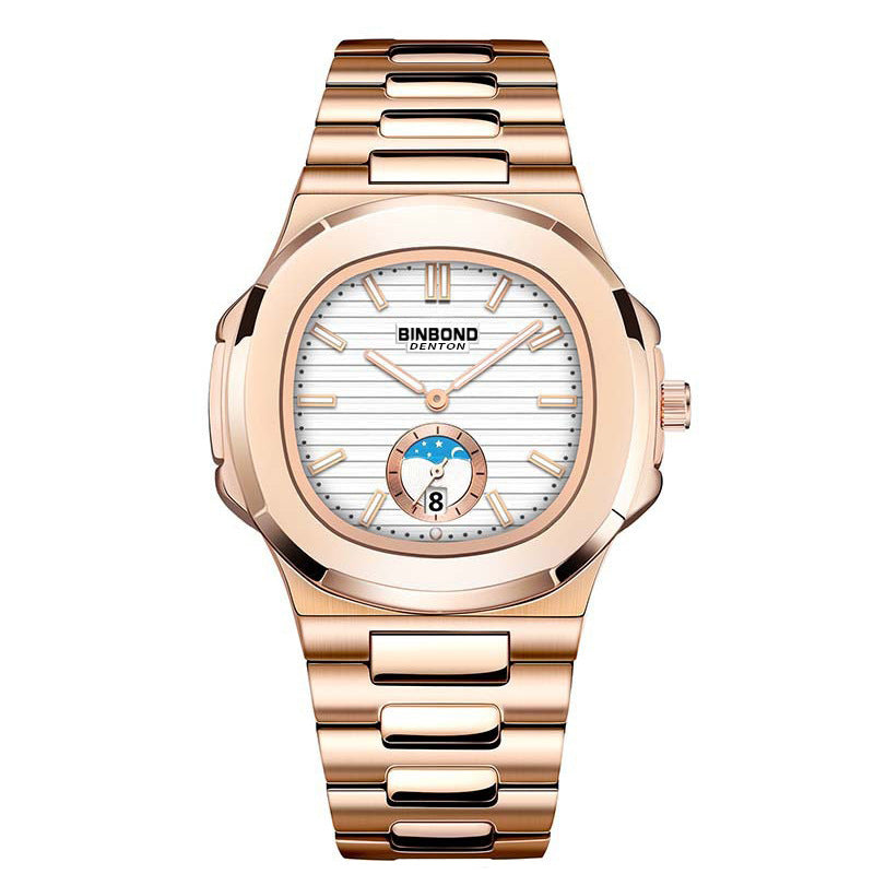 Ceinture en acier rétro Montre Quartz Imperméable Loisirs All-match