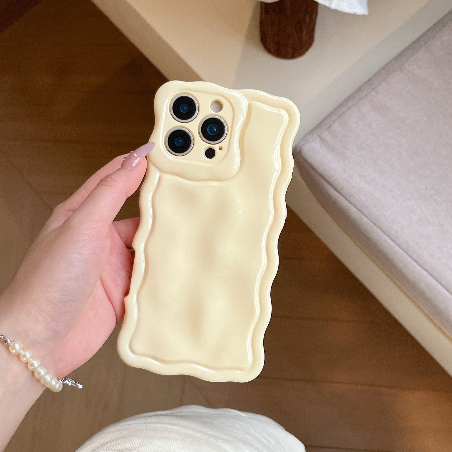 Ins Niche Water Ripple pour 17pro Max Phone Case