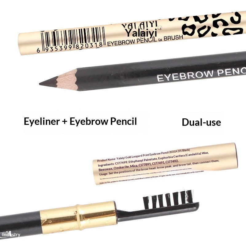 Crayon de sourcils Yalaiyi Leopard imprimé Crayon de sourcils Kuaishou et Douyin Diffusion en direct Sel