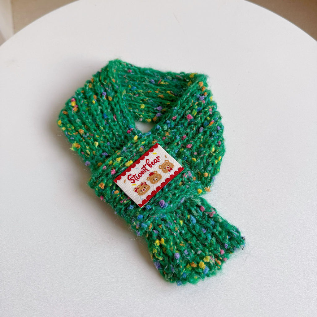 Bib chaud tricoté et serviette salive pour chiens