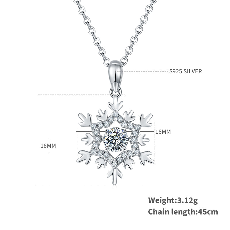 S925 Argent Sterling 0.5ct D Couleur VVS1 Moissanite Lac de neige Collier 45cm Platine plaqué