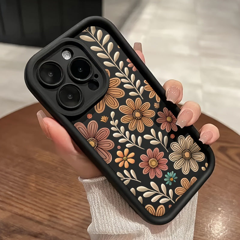 Étui de téléphone d'échelle Classic Flower Design résistant aux gouttes