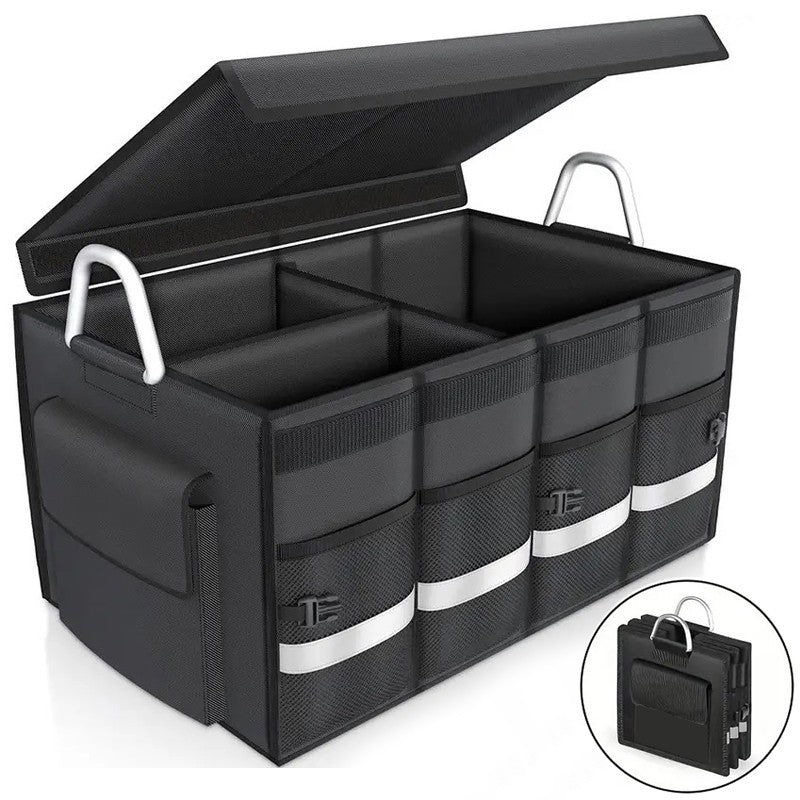 Grand organisateur de boot de voiture lourd fonction pliable pliable boîte de coffre de rangement Tidy