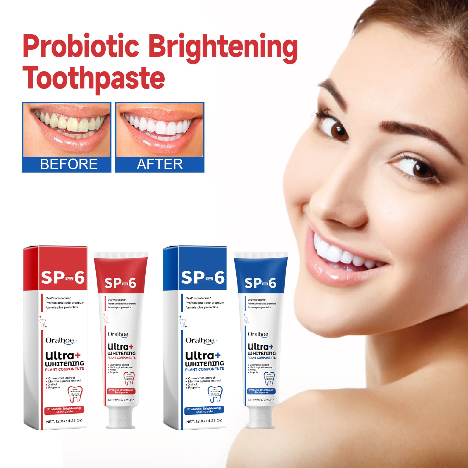 Probiotique Blanchiment Dentpaste Bleu Edition 120g-box