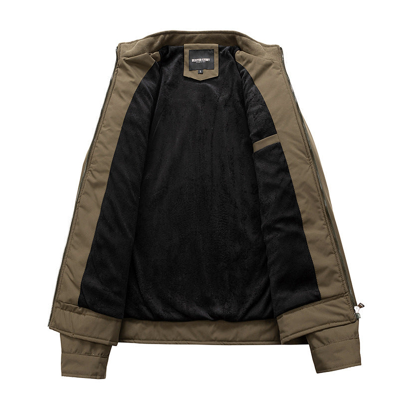 Veste haut de gamme Amazon automne et hiver coton casual veste hommes Zipper Outdoor commuti