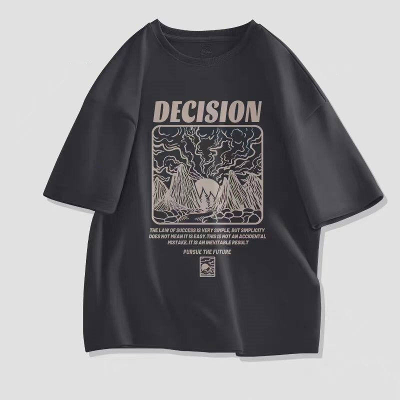 Hommes Hong Kong Style tendance manches courtes T-shirt pour l'été
