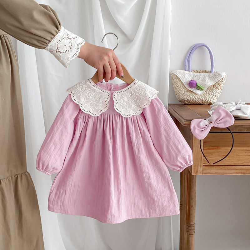 Robe de fille à manches longues sans capuche