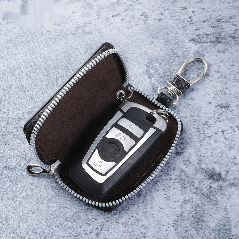 Cas clé de voiture zippée unisexe