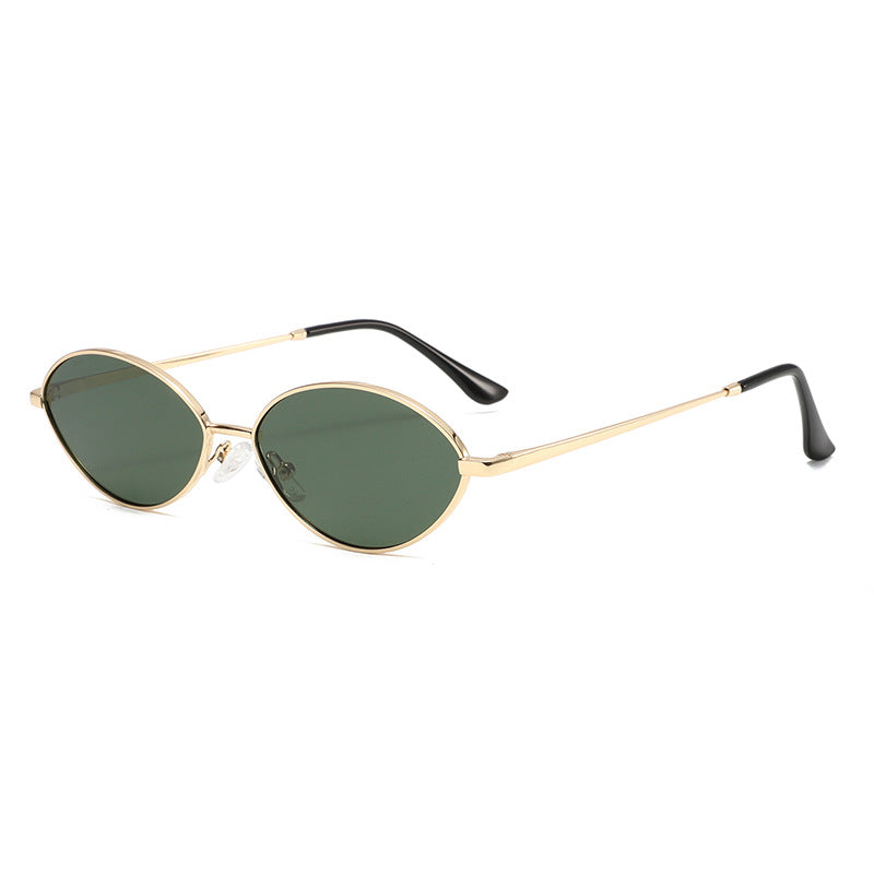 2324P Lunettes de soleil ovales en métal polarisé Lunettes de soleil rétro décontractées Commerce extérieur Amazon Tk