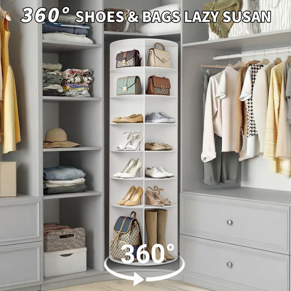 Rack de chaussures en bois composite, 60x60x184cm, blanc