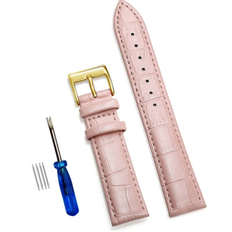 Comfortable Genuine Leather Watch Strap Cowhide