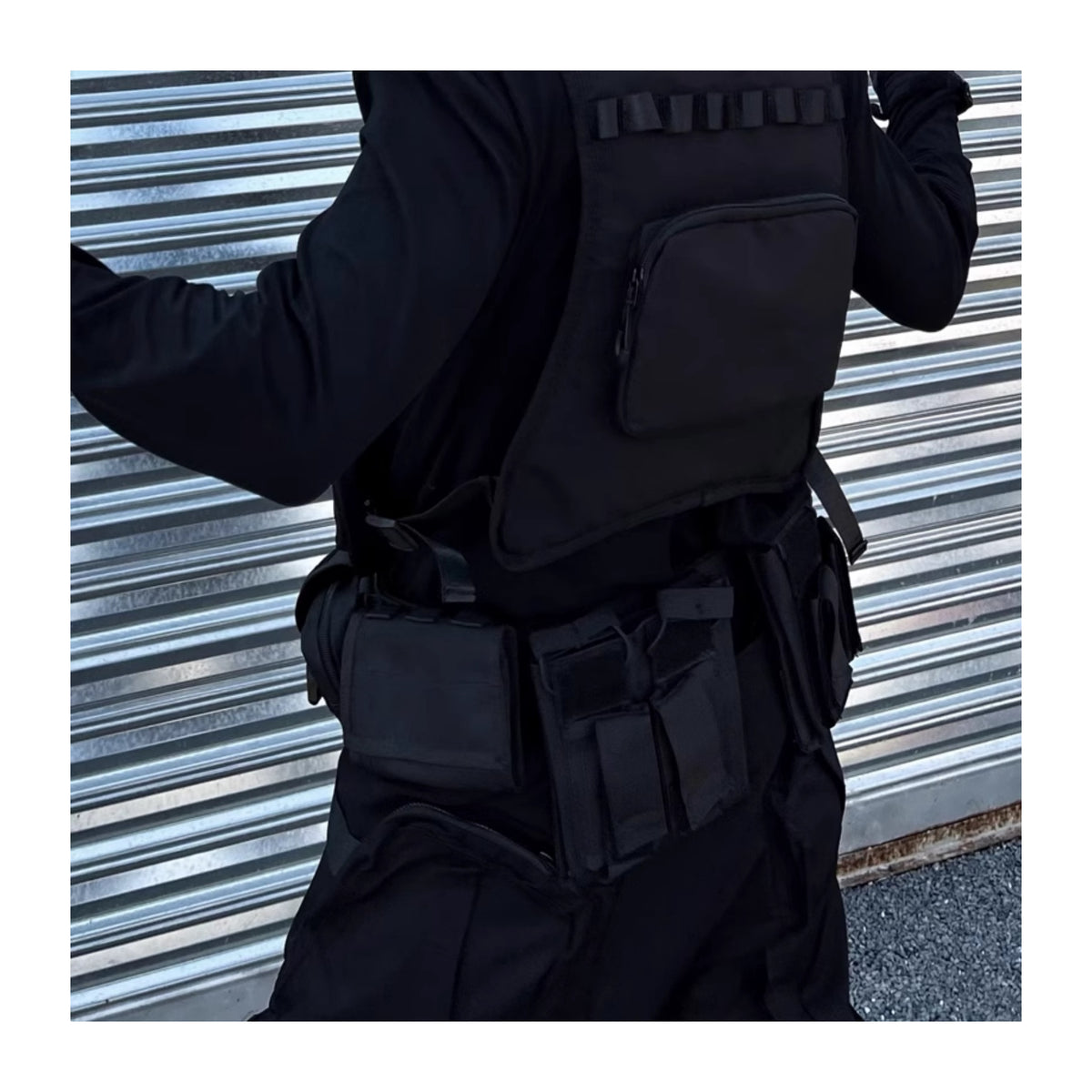 Haut de la rue Fonction Détachable Multifonctionnel Ceinture Tactique Taille sac costume