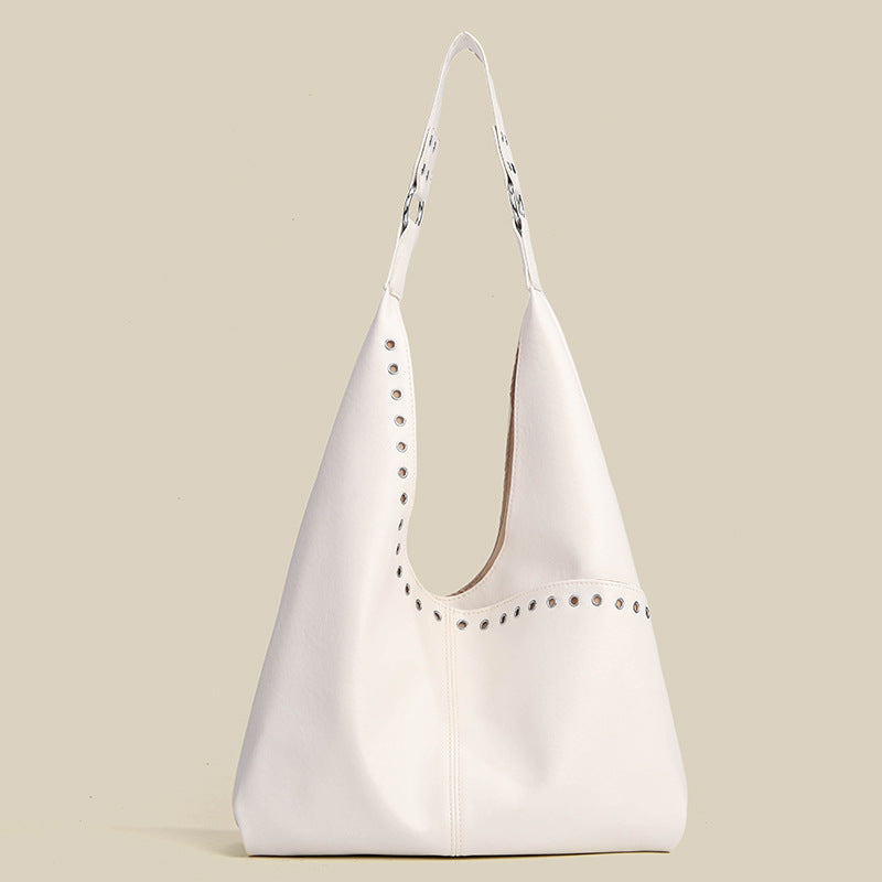 Rivet rétro sophistiqué Grand sac de rangement pour femmes