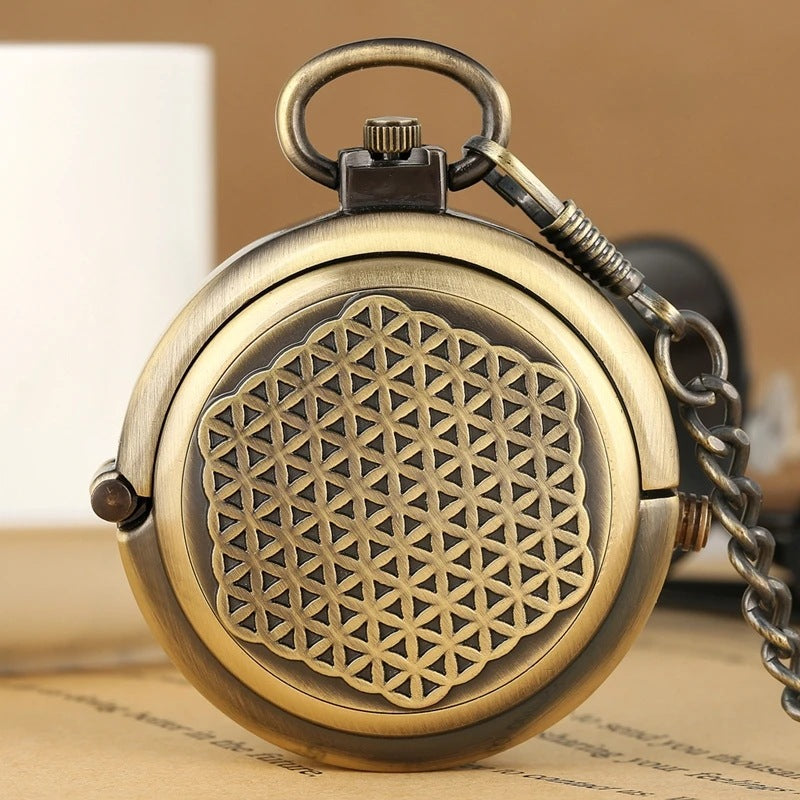 Manual winding mechanical pocket watch with Roman numerals