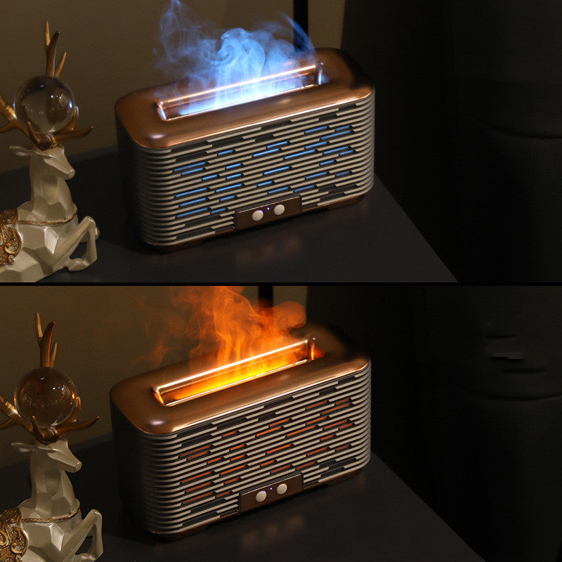 Diffuseur d'arôme de flamme Bureau d'humidificateur Grande Capacité de décoration maison USB