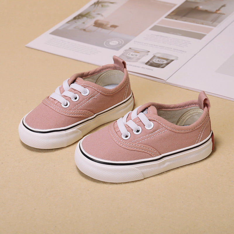 Chaussures de toile de couleur simple pour enfant