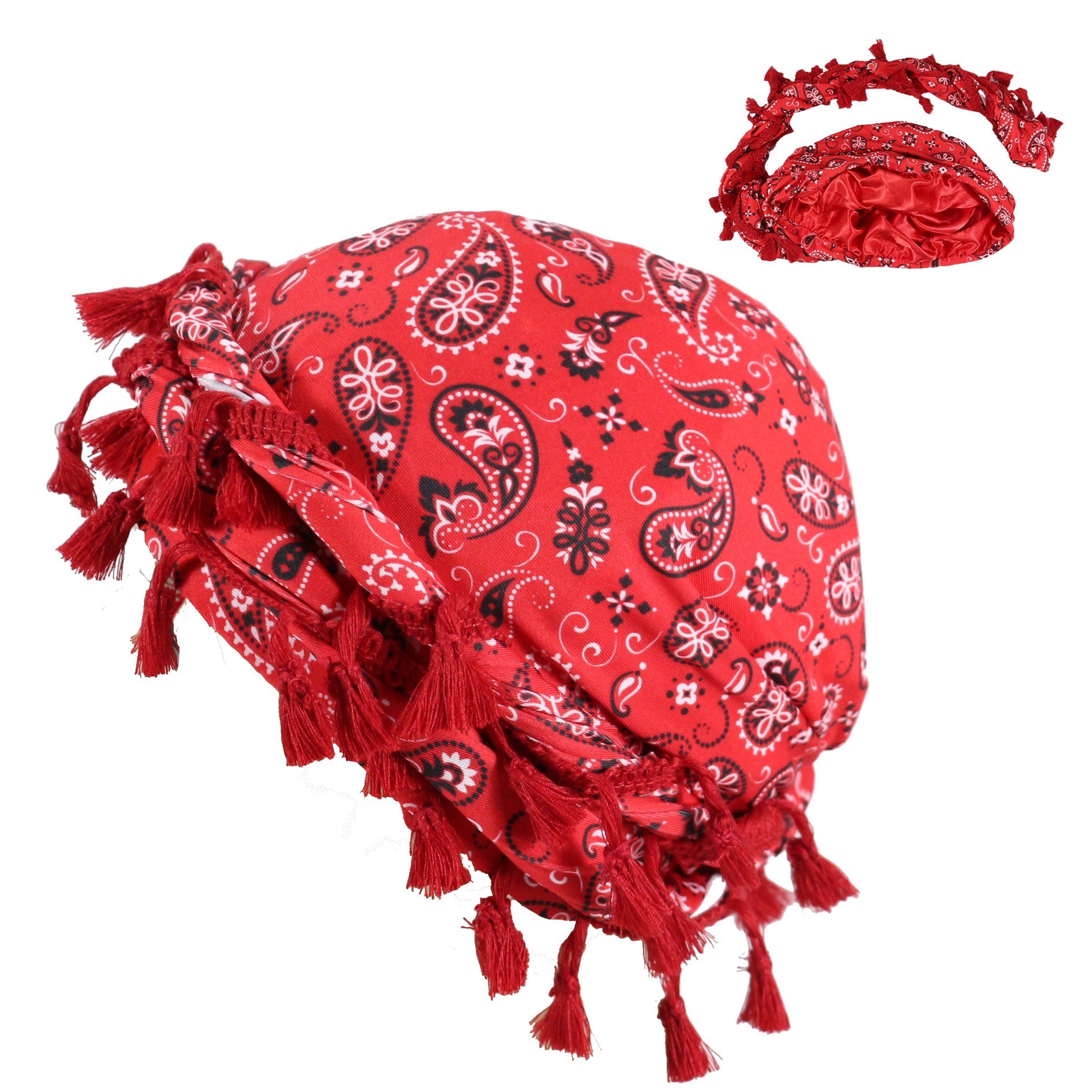 Sports de plein air Paisley Turban Hat Cashew Flower Print Turban Hip-hop Hip-hop Twist