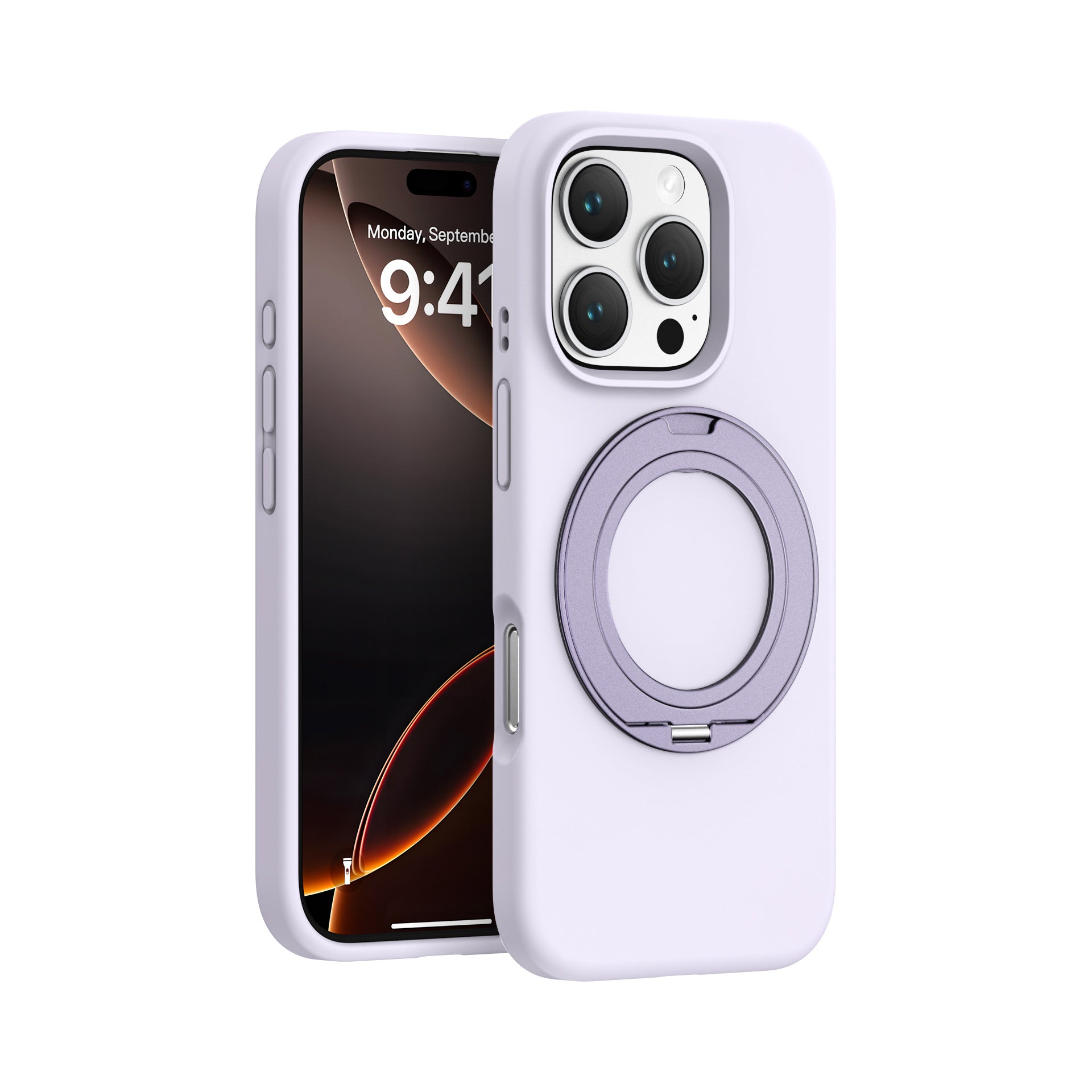 Boîtier de téléphone rotatif magnétique en silicone liquide