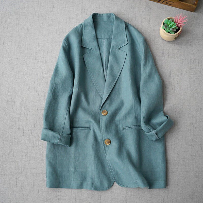 Robe professionnelle de couleur solide pour femme Élégante à manches longues Blazer