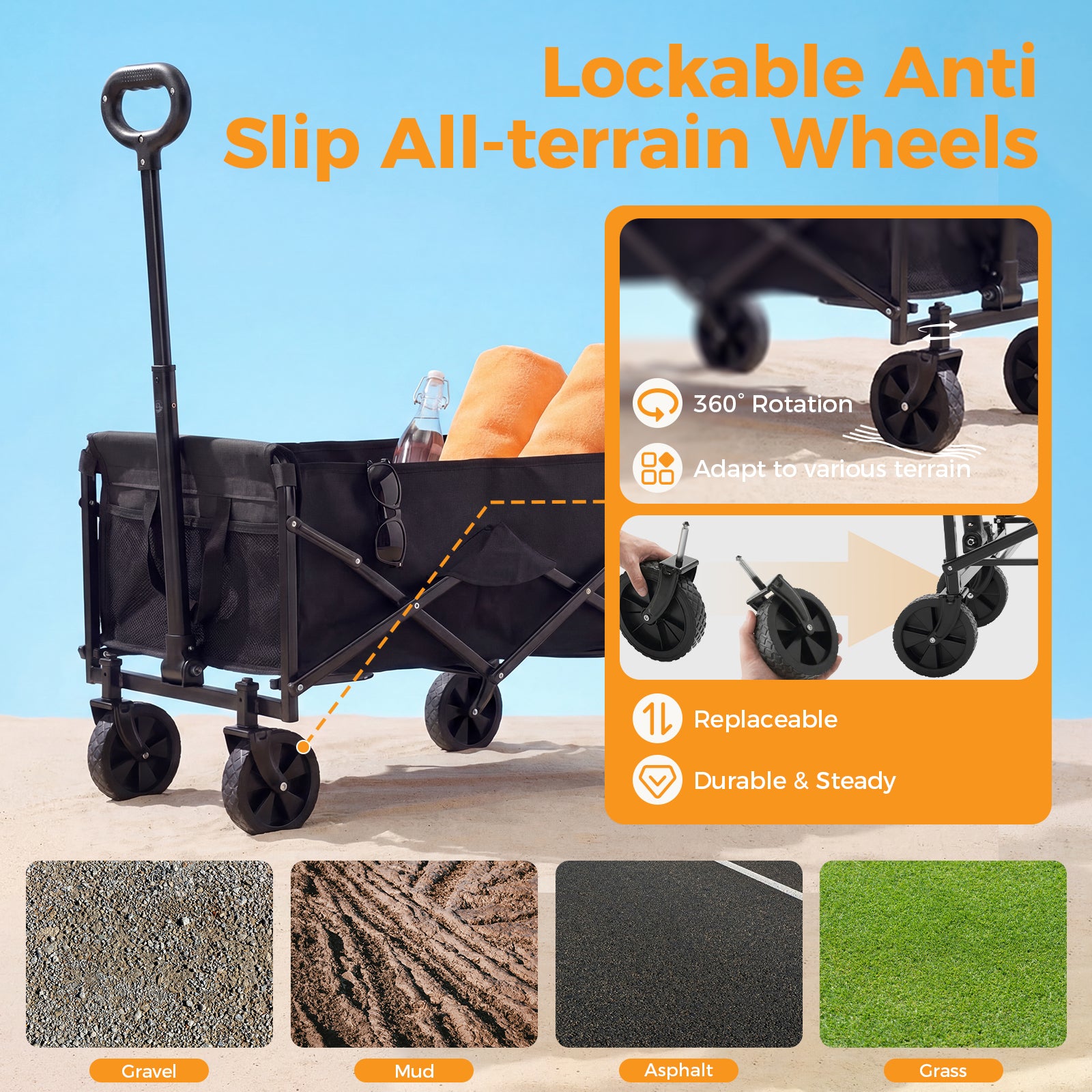 Chariot pliable