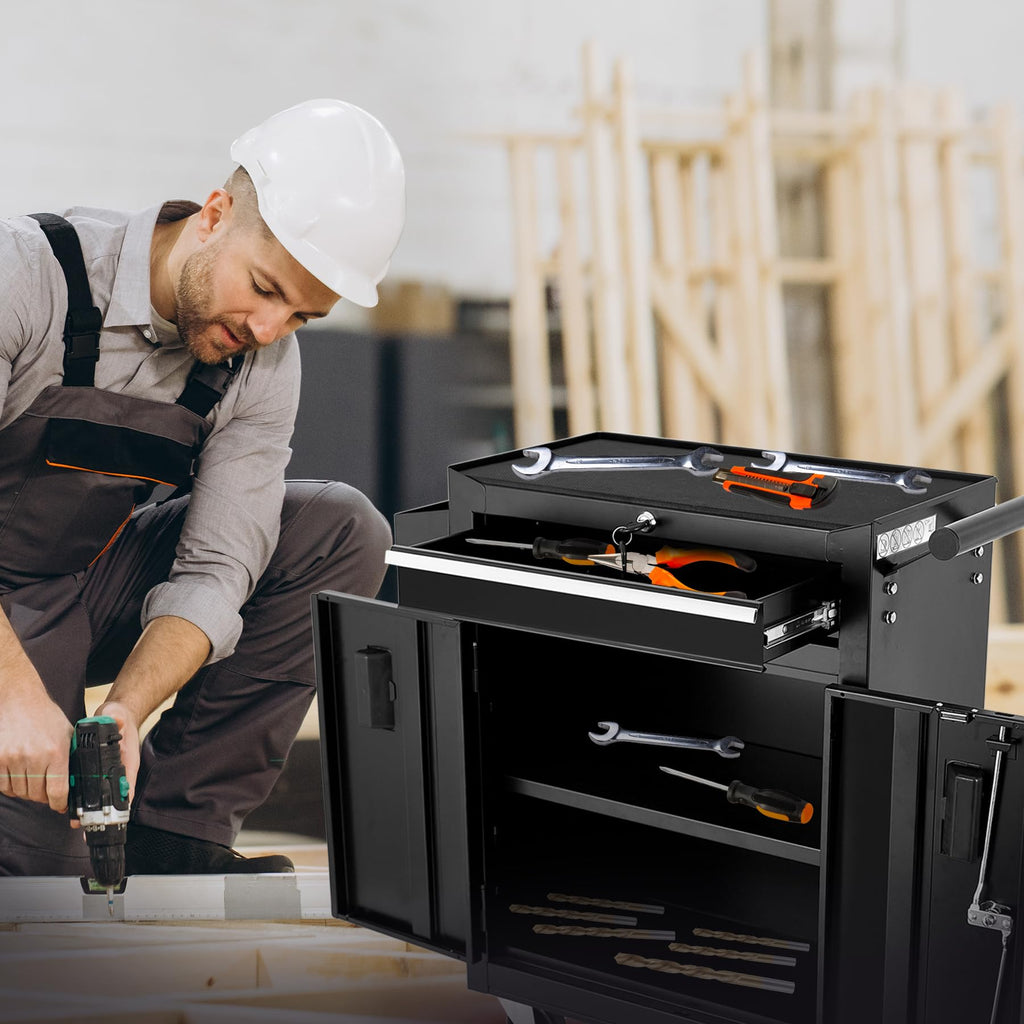 Uniquement pour la livraison sur waybill Cabinet à double porte avec un tiroir Panier d'outils TT201BK